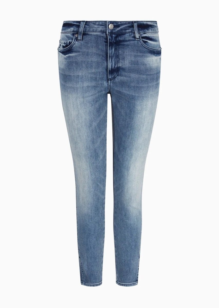Jeans Super Skinny Slit Capri - Armani Exchange - Taxi Bleu Moda Donna - 2000000081205
