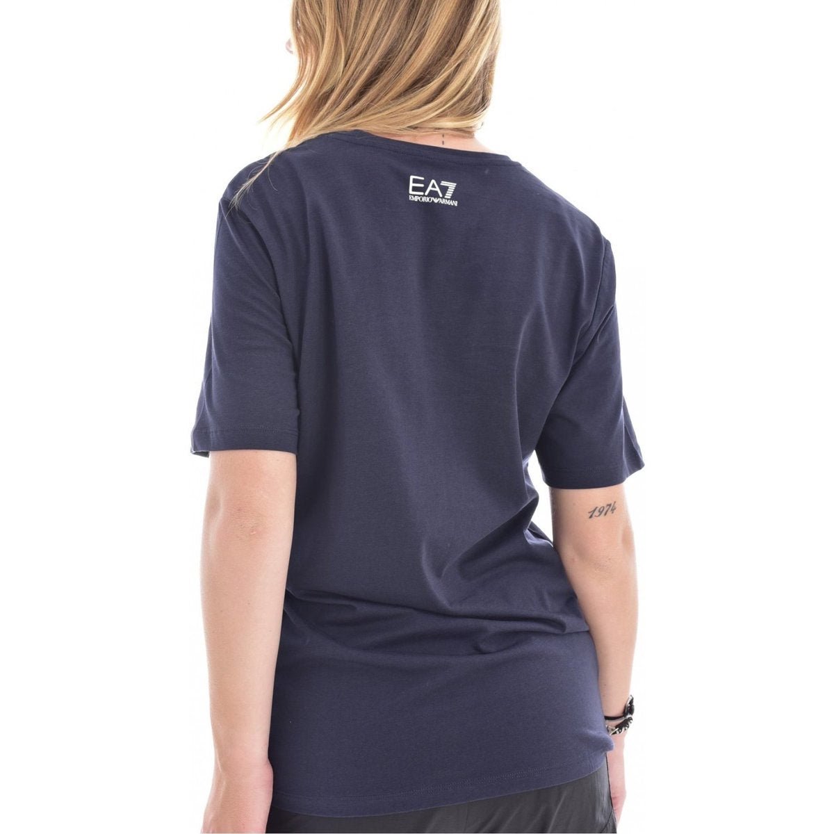 T-shirt con borchie - Emporio Armani 7 - Taxi Bleu Moda Donna - 2000000085241