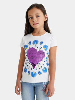 T-shirt con paillettes Macy - DESIGUAL bambina - Taxi Bleu Moda Donna -