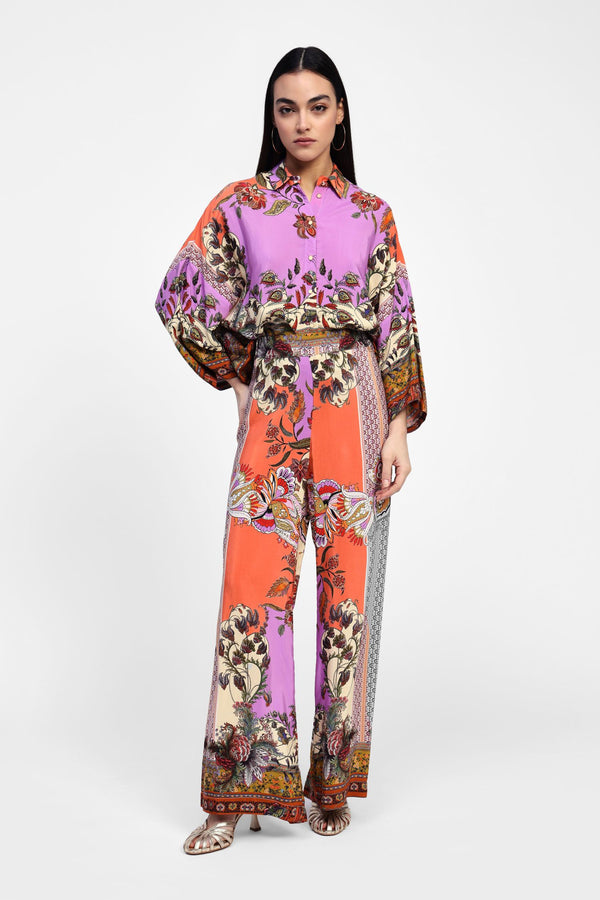 Pantaloni palazzo fantasia foulard - Dixie