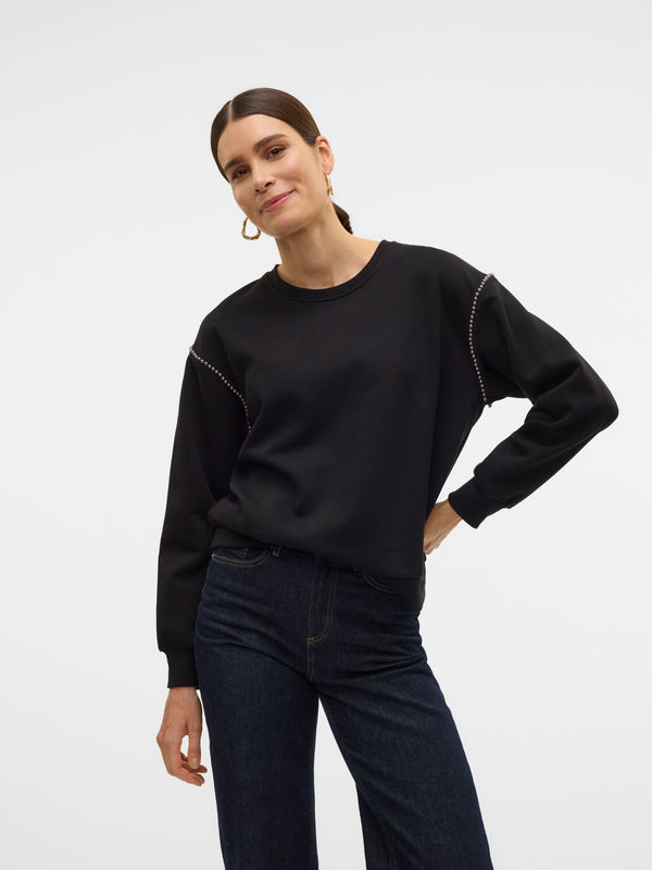 Felpa Daisy Pearl - Vero Moda  10321355 - nero  2000000123462