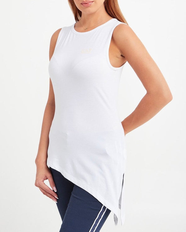Canotta con fondo asimmetrico - Emporio Armani 7 3hth54 2000000085449 - Taxi Bleu Moda Donna - 2000000085449
