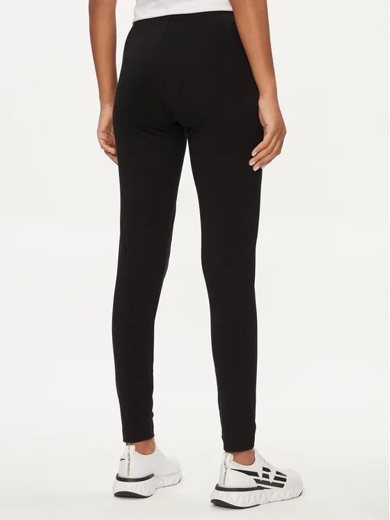 Leggings nero e scritta platino - Emporio Armani 7 - Taxi Bleu Moda Donna - 2000000085005