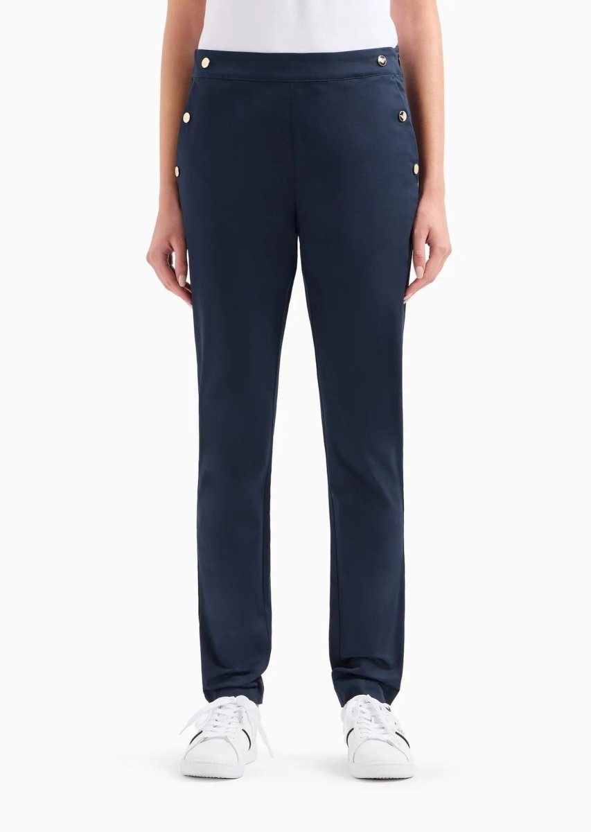 Pantaloni con bottoni oro- Emporio Armani 7 - Taxi Bleu Moda Donna - 2000000082974