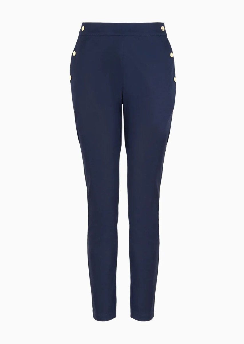 Pantaloni con bottoni oro- Emporio Armani 7 - Taxi Bleu Moda Donna - 2000000082974