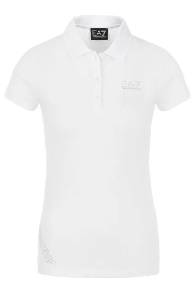 Polo con logo strass - Emporio Armani 7 - Taxi Bleu Moda Donna - 2000000085357