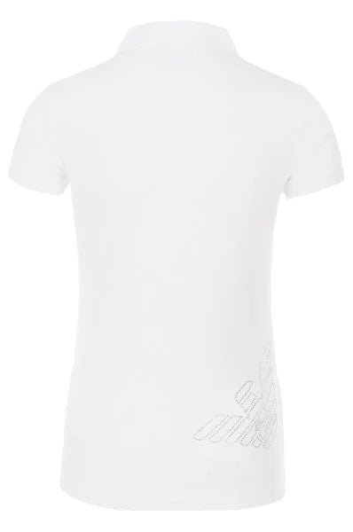 Polo con logo strass - Emporio Armani 7 - Taxi Bleu Moda Donna - 2000000085357