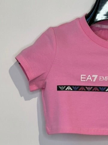 T-shirt corta rosa - Emporio Armani 7 bambina - Taxi Bleu Moda Donna -