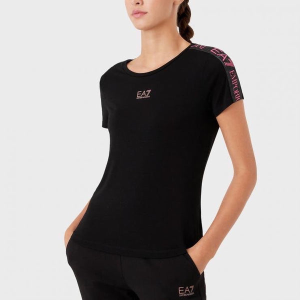 T-shirt Dynamic Athlete in tessuto tecnico Natural - Emporio Armani 7 - Taxi Bleu Moda Donna - 2000000011813
