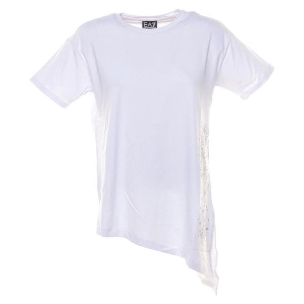 T-shirt fondo asimmetrico - Emporio Armani 7 - Taxi Bleu Moda Donna - 2000000085296