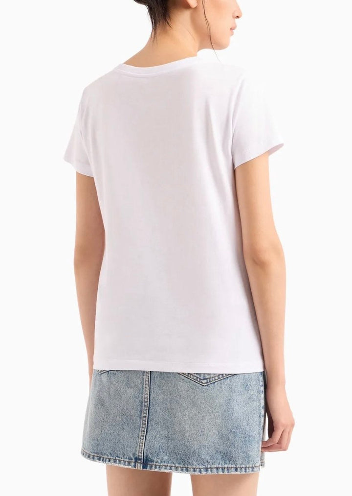 T-shirt logo rettangolo - Armani Exchange - Taxi Bleu Moda Donna - 2000000080932