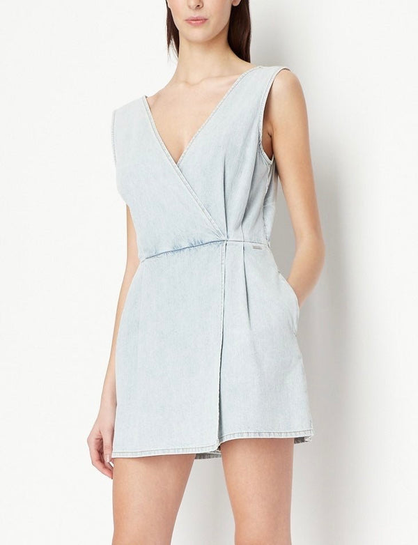 Tuta in denim - Armani Exchange - Taxi Bleu Moda Donna - 2000000026756
