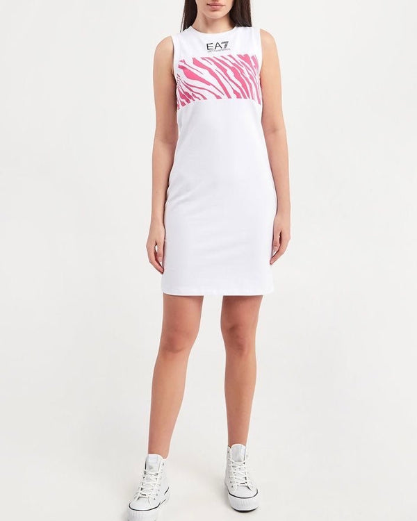 Vestitino con fascia zebrata rosa - Emporio Armani 7 - Taxi Bleu Moda Donna - 2000000085685