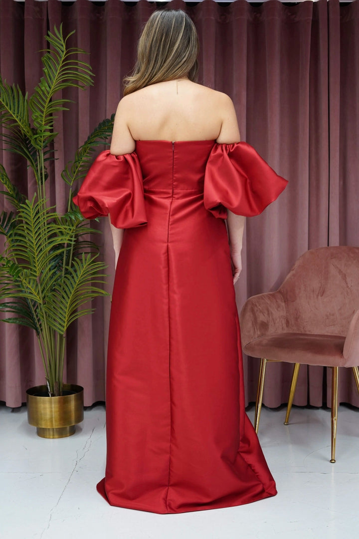 Abito con maniche a sbuffo - Rosa Biondillo - Taxi Bleu Moda Donna - 2000000072012