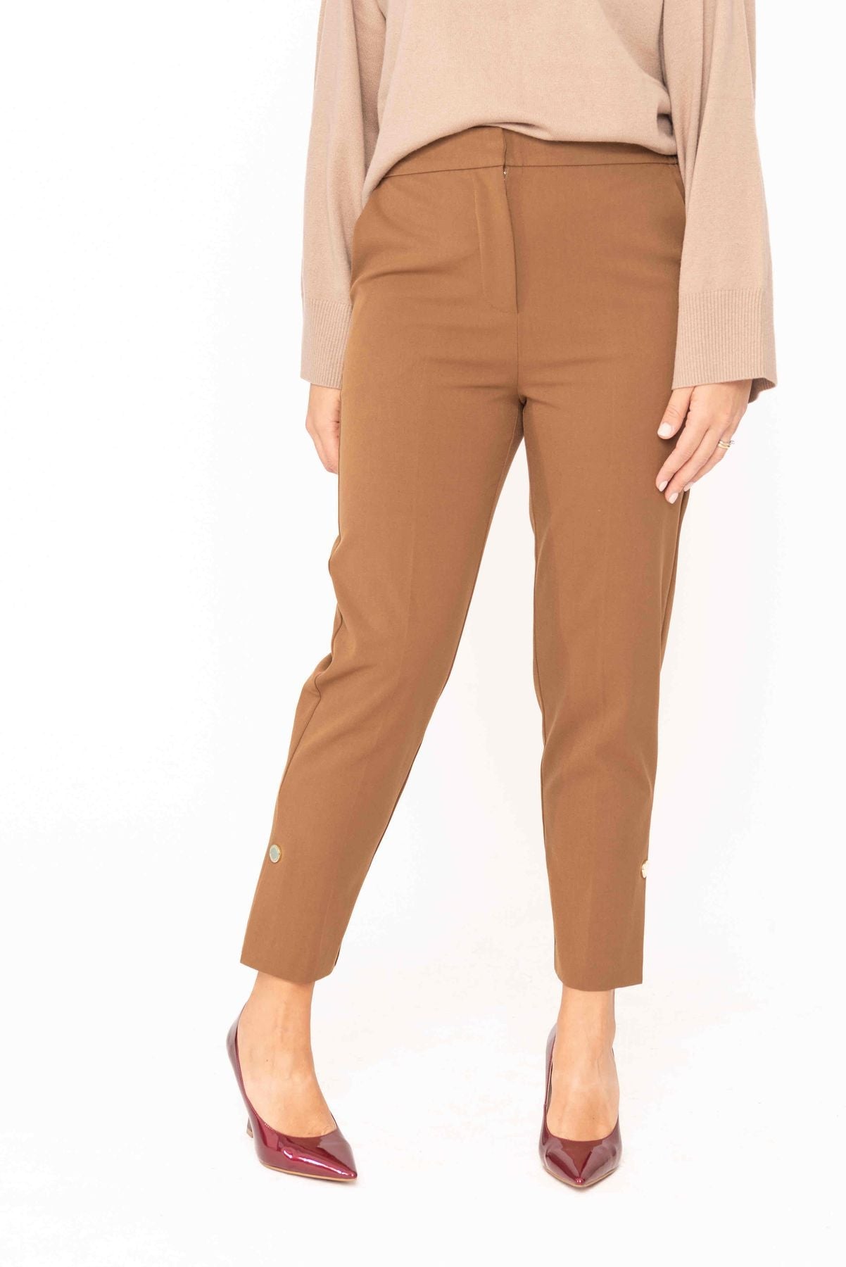 Pantalone Color cammello - Taxi Bleu Moda Donna - 2000000056166